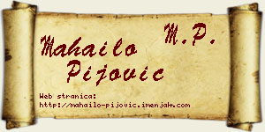 Mahailo Pijović vizit kartica